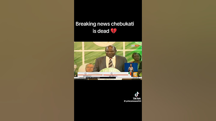 Breaking News:the former I.E.B.C chairman Wafula Chebukati is dead #trending