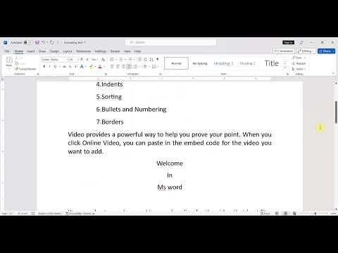 MS Word Paragraph Formatting: Line Spacing, Shading, Indents, Sorting, Bullets, Numbering, and Bo...