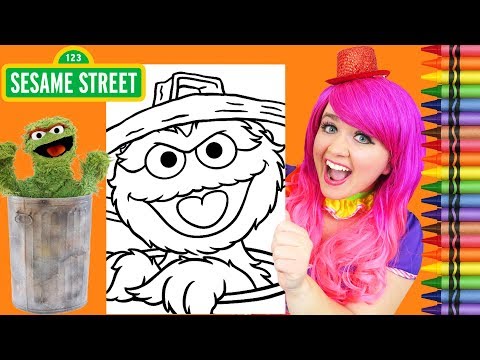 coloring-oscar-the-grouch-sesame-street-coloring-page-crayola-crayons-|-kimmi-the-clown