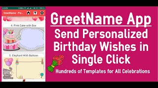GreetName Mobile App - Happy Birthday Personalised Wish Templates and Messages screenshot 2