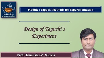 Design of Taguchi