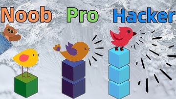 NOOB vs PRO vs HACKER - Stacky Bird: Fun Egg Dash Game | @PocketBear470