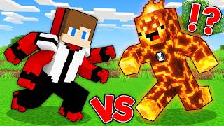 JJ and Mikey Survive AS FOUR ARMS and HEATBLAST! BEN 10 CHALLENGE! - Maizen Minecraft screenshot 2