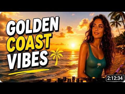Cover 🌅 Golden Coast Vibes — 여름 노을, 바닷길, 황금빛 드라이브를 위한 기분 좋은 딥하우스 믹스입니다.