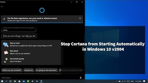 How to Stop Cortana from Starting Automatically in Windows 10 v2004