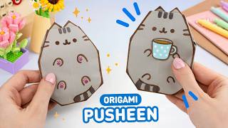 Origami Pusheen the Cat | How to Make a Paper Squishy toy screenshot 5