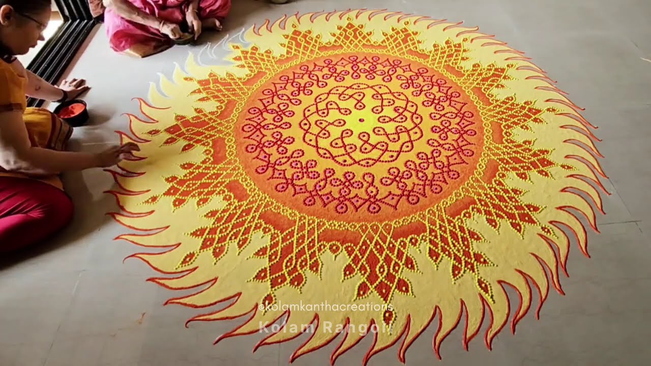 Pongal Special Sun Kolam 🌞 | Sikku Kolam | Margazhi Kolam Series | Kolam Rangoli