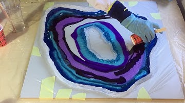 41. Free Form Resin Geode. Part 2. First Layer.
