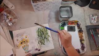 Watercolour Wet-in-Wet Warm Up, Amanda Brett Watercolour Artist