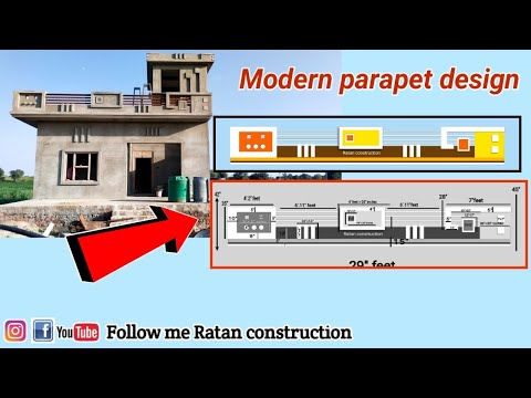 Morden Parapet Wall Design || 3D parapet wall design || video n. 637
