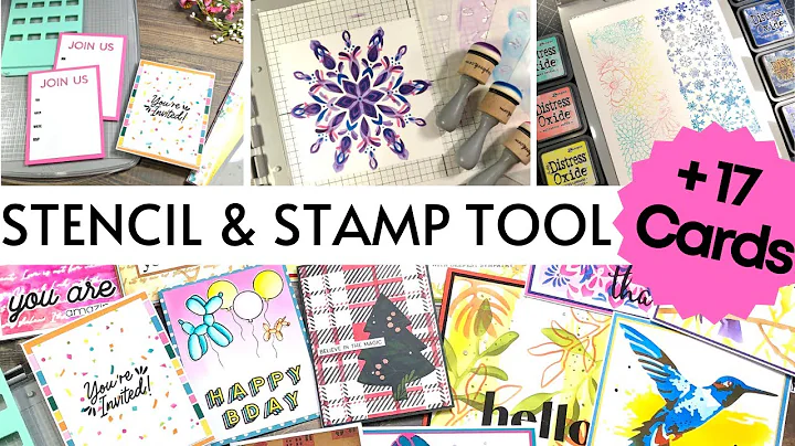 Stencil & Stamp Tool PLUS 17 Cards | THE ONLY TOOL YOU NEED FOR STENCILING AND STAMPING!