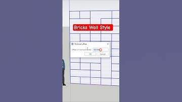 Brick Wall Style Model in SketchUp #shorts #sketchup
