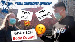 Asking Yale Students How They Got Into Yale + Average Body Count?🤭 *SO JUICY* P1