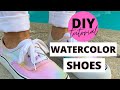 How to Upgrade Boring White Sneakers with Watercolor  | by Michele Baratta