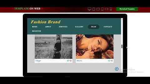 Fashion Profile Website Templates Free Download