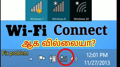 How to Fix Wifi Connection Problem in Laptop/PC Windows7/8/8.1/10 Tamil