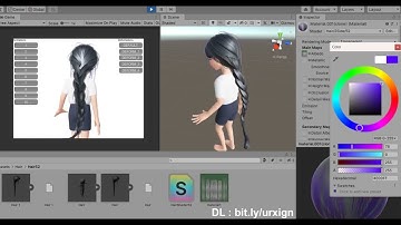 Hair Tail 3D Item Zepeto Prefab Unity FBX Modeling Template Download