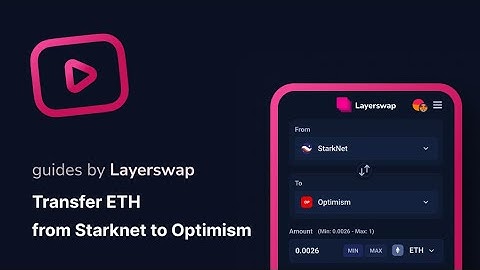 Transfer ETH from Starknet to Optimism