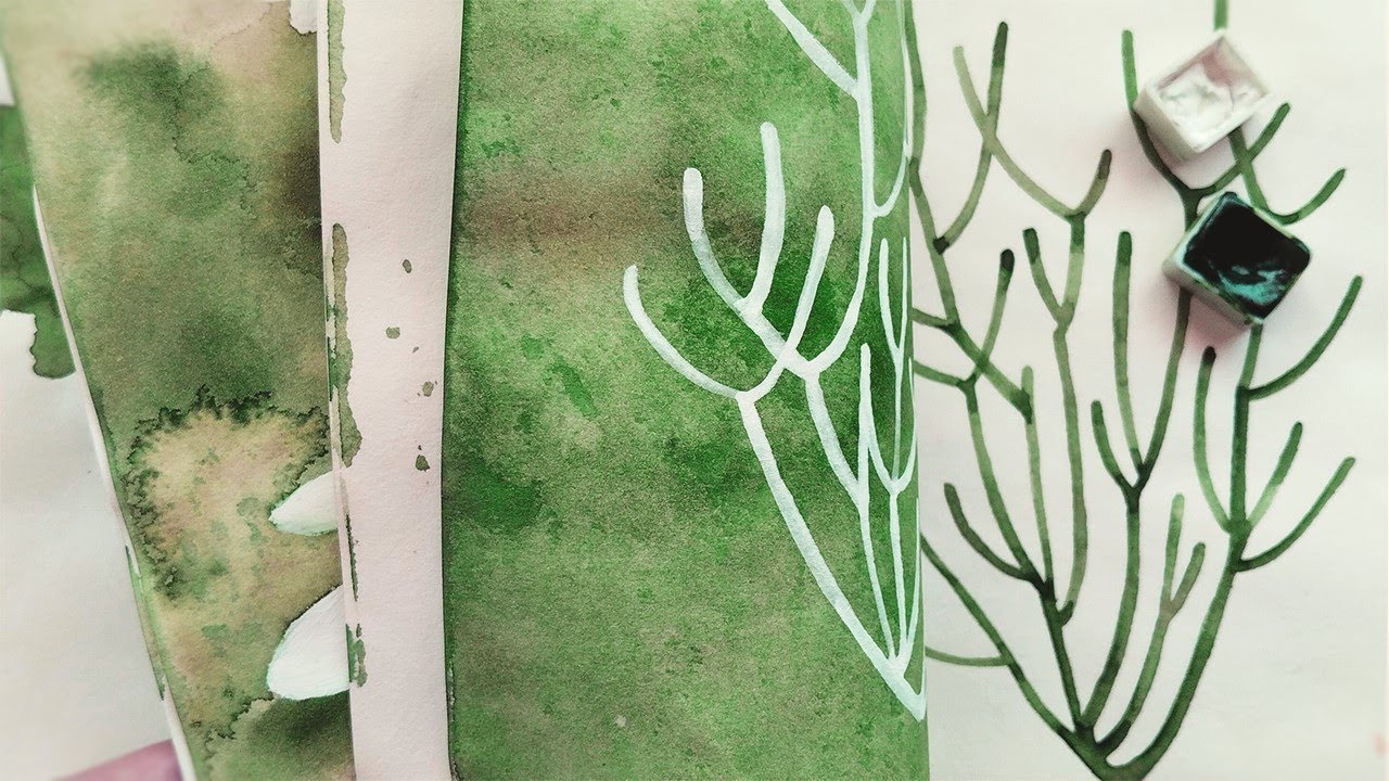 🌿 20 min watercolor sketching (no music) 