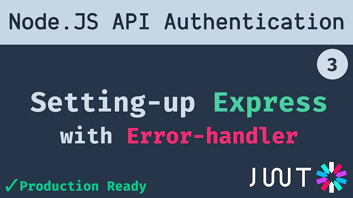 3. Setting up express with Error handler | Node JS API Authentication