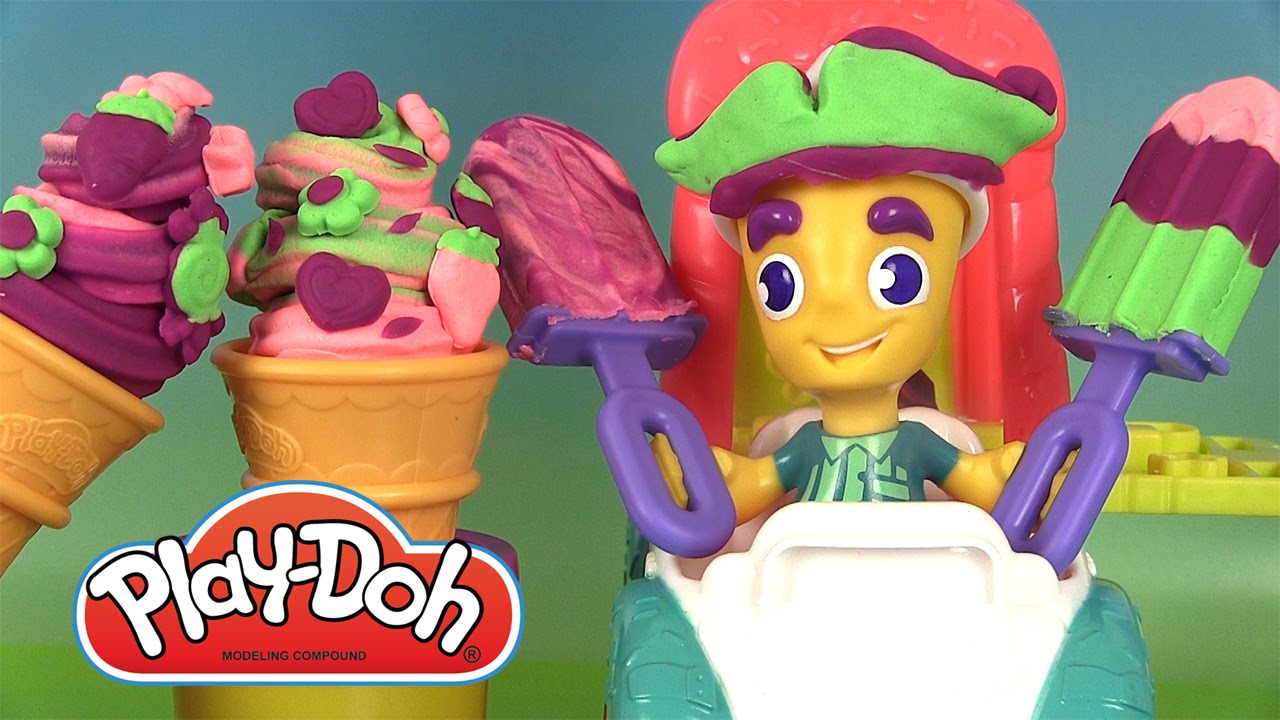 Play Doh Town Marchand de glaces Ice Cream Truck Playset Pâte à modeler 
