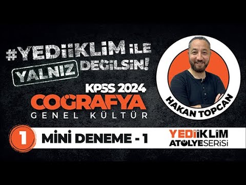 2024 KPSS COĞRAFYA MİNİ DENEME 1