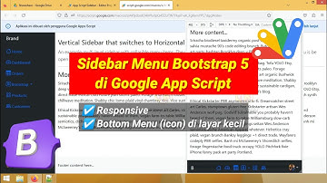 Sidebar Menu Bootstrap 5 di Google App Script | App Script Sidebar