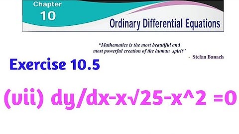 Class 12 Chapter 10 Ordinary Differential Equations Exercise 10.5 4 (vii) sum