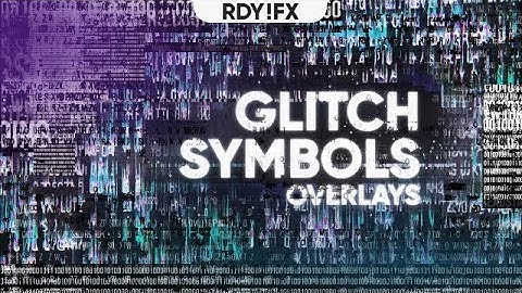 Glitch Symbols Overlays Pack Stock Motion Graphics