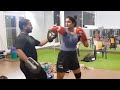 Eesha rebba doing boxing workout  film nagar talkies