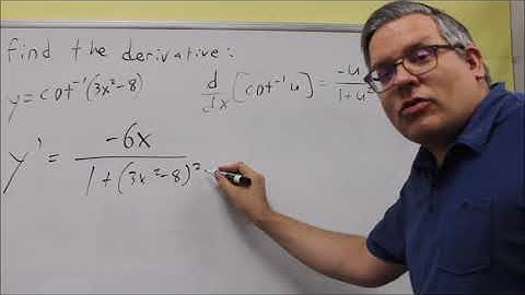 Finding the Derivative of an Inverse Cotangent Function
