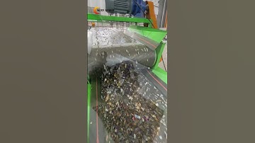Metal can crushing and magnetic separation #recyclingsolution