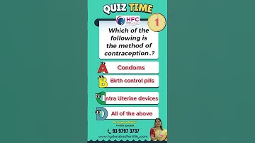 Which of These is A Method Of Contraception? || Dr. Swapna Chekuri | HFC Quiz 1