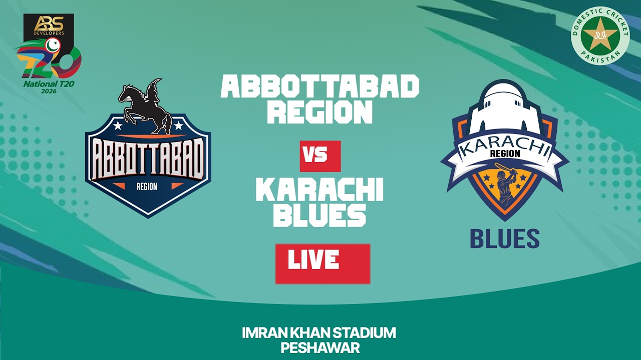 LIVE | Abbottabad Region vs Karachi Region Blues | Match 7 | ABS Developers National T20 Cup | MZA1K
