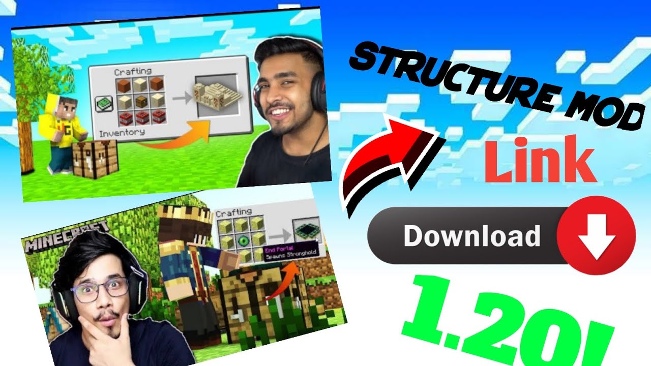 MINECRAFT BUT, WE CAN CRAFT STRUCTURES MOD LINK MINECRAFT 1.20! l ...