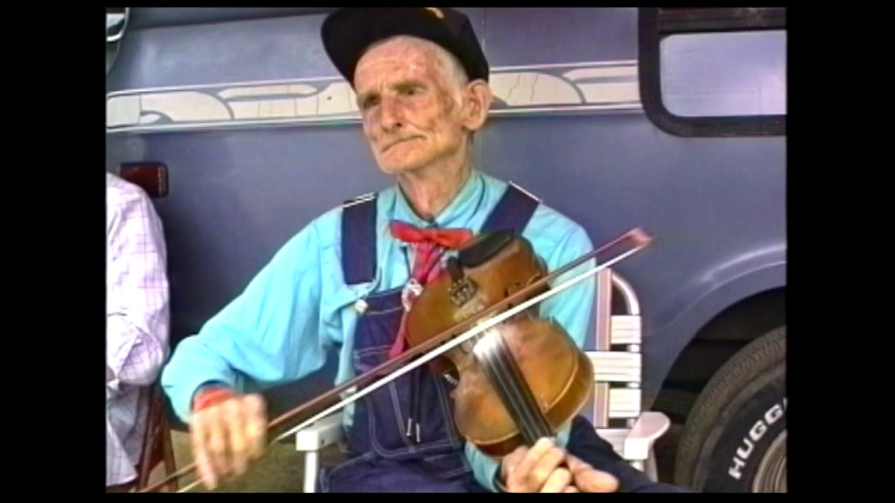 Harold Hausenfluck, Joe Birchfield, and Joe's son "Backward" Bill Birchfield at Galax in 1991.