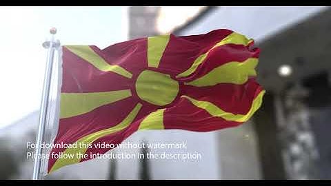 Macedonia flag with 3d effect blowing in the wind 3D Flag V2 long