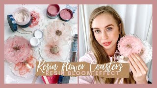 Resin flower coaster how to create the bloom effect 3 DIFFERENT WAYS