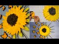 🌻 Easy DIY Sunflower Wall Hanging Design - Brighten Your Room with Paper Craft | craftinbay