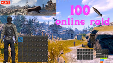Big Online Raid Rust Console, 100 Rockets (Pvp And Trolling)