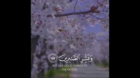 سورة البقرة) وَبَشِّرِ الصَّابِرِينَ(155)الآية