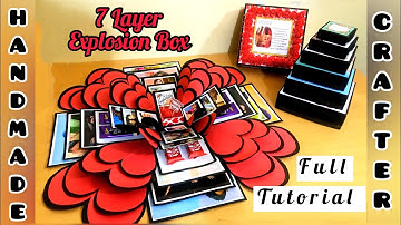 7 Layer Explosion Box Tutorial by handmade crafter|DIY Valentine