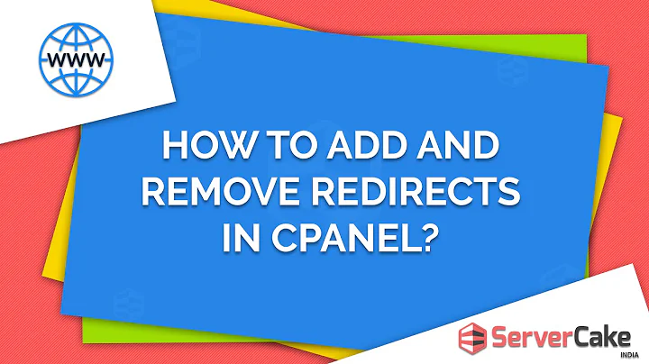 How to add and remove Redirects in cPanel - ServerCake India