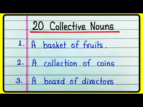 20 Examples of Collective Nouns | List of Collective Nouns | Collective Nouns