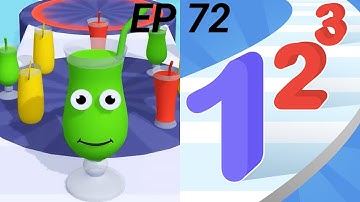 Juice Run VS Number Run Gameplay 🤯😱🔴 iOS Walkthrough Android Game 🎮 🎯 Max Level 72