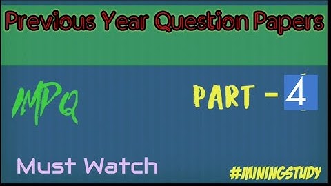 Important Previous year Question paper solve /ecl mining sirdar /Wcl mining sirdar part - 4