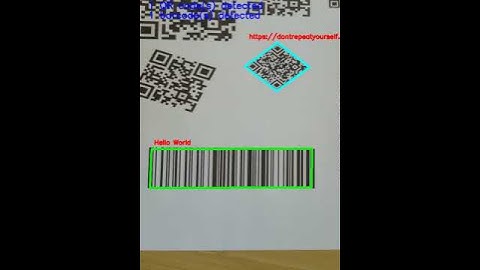 barcode detection on video