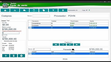Sistema punto de ventas en C# con MySQL and SQL Server Interfaz compra de productos