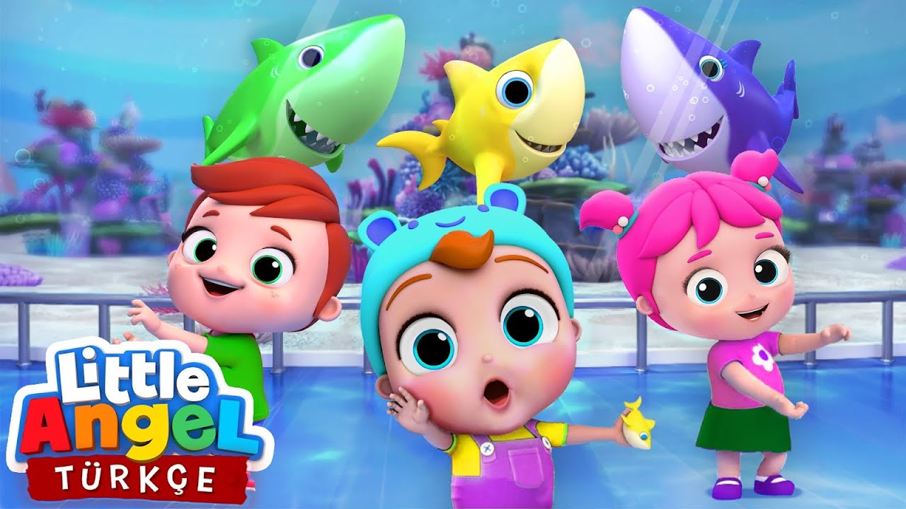 ⁣Baby Shark Şarkısı, Çocuk Oyun🐬🐠🦈 | Eğlenceli Ve Öğretici Bebek Şarkıları | Little Angel Türkçe