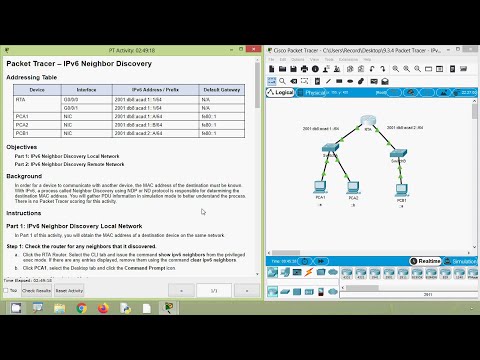 9.3.4 Packet Tracer - IPv6 Neighbor Discovery